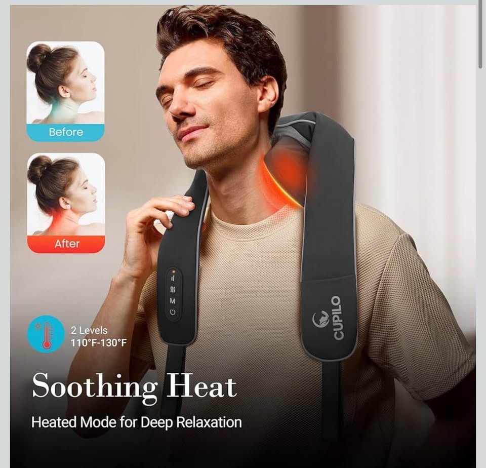 Cordless Neck Massager with Heat - photo 2