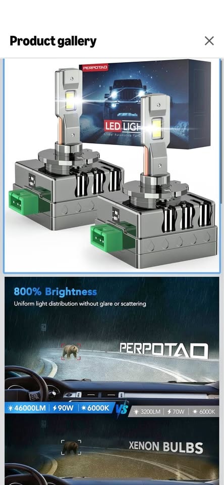 D3S D3R LED Headlight Bulb - 46,000LM, 6000K White