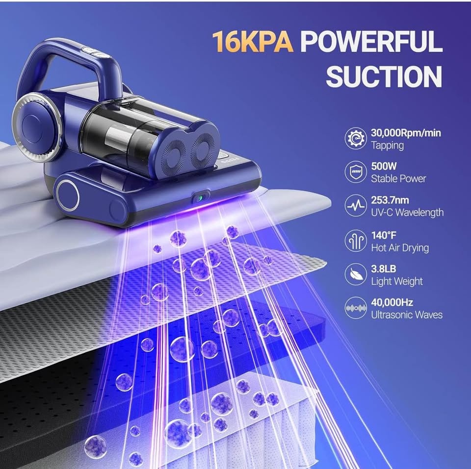 FEPPO Mattress Vacuum Cleaner, 16Kpa Bed Vacuum Cleaner - photo 2