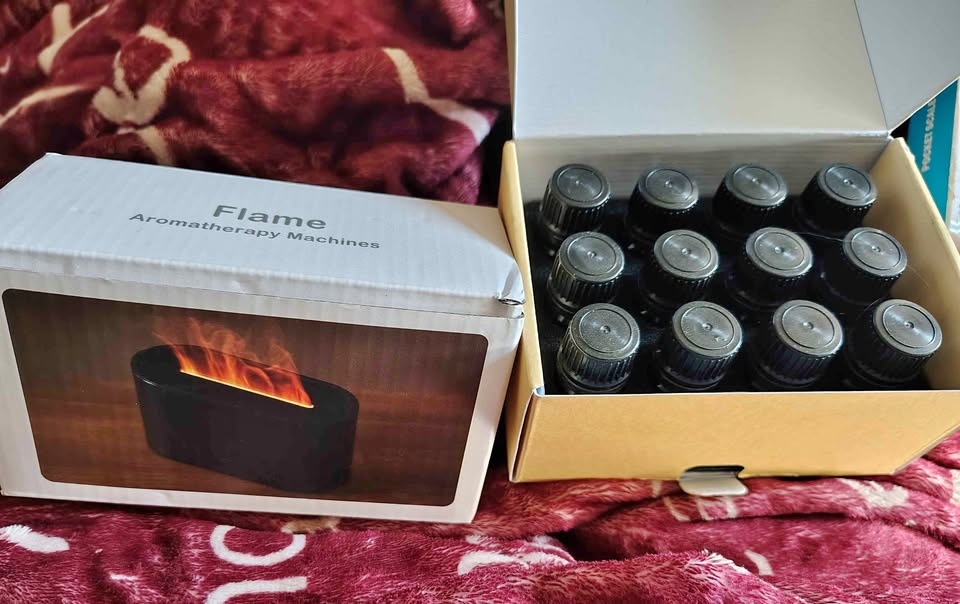 Easter Gift Bundle: Flame Aromatherapy Diffuser + 12 Essential O