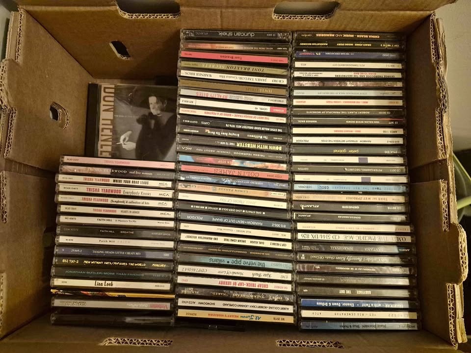 Box of music CD's