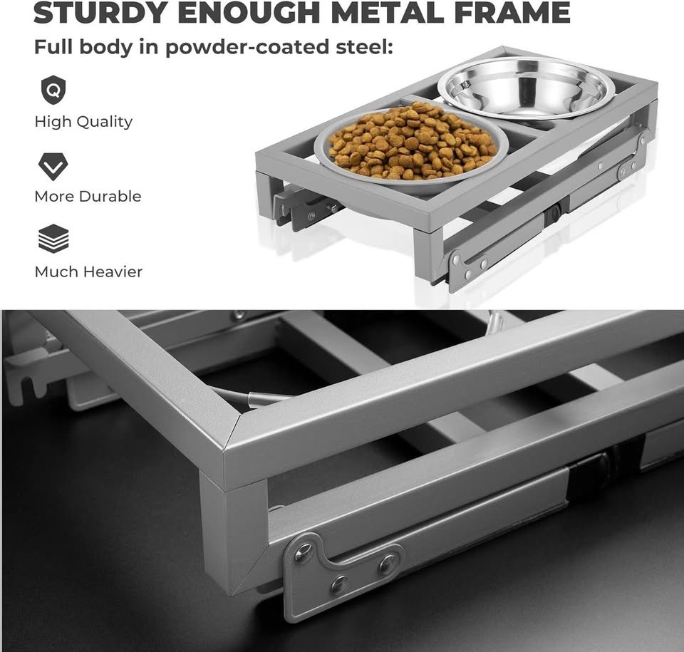 Brand New Sealed Adjustable Raised Dog Feeder Set - photo 5