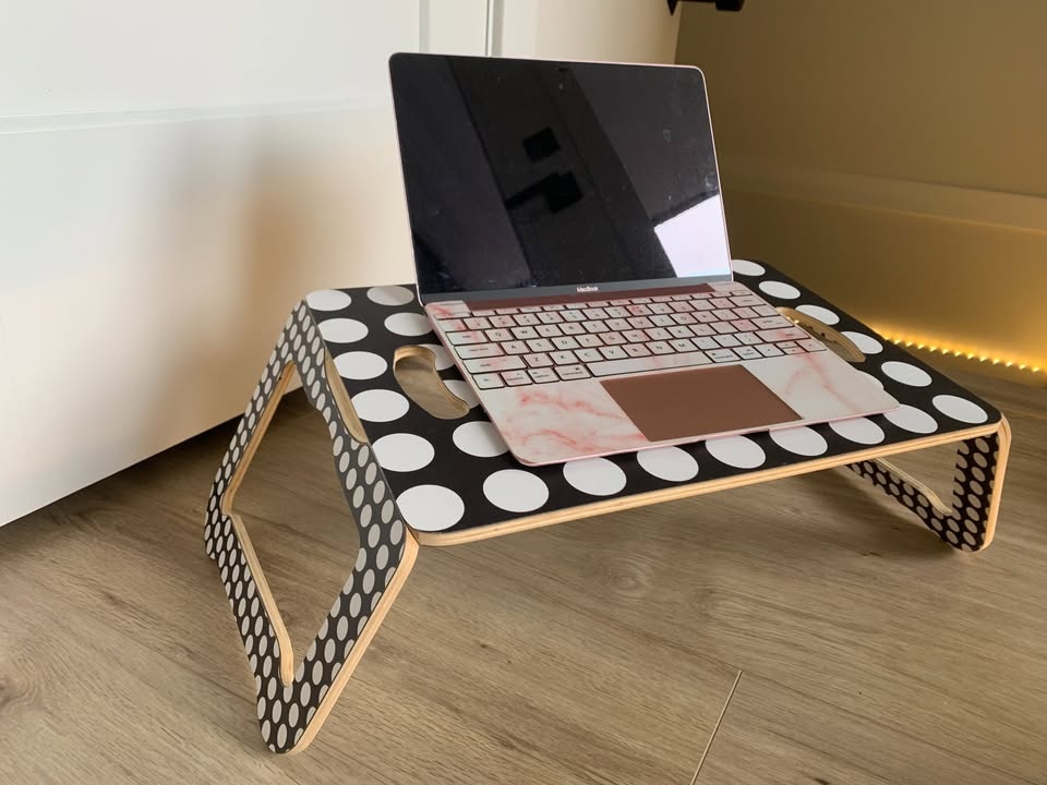 Portable Folding Laptop Table - Inclined, Wooden - photo 2