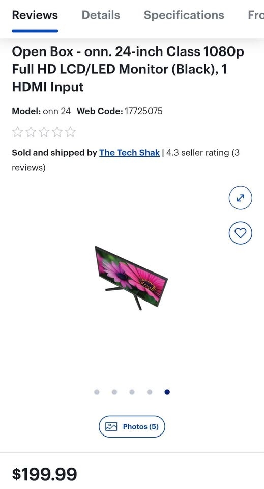 NEW ONN 24-inch 1080p Full HD Monitor - photo 2