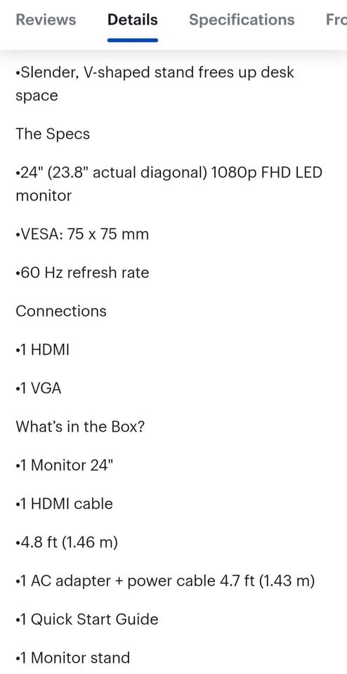 NEW ONN 24-inch 1080p Full HD Monitor - photo 5