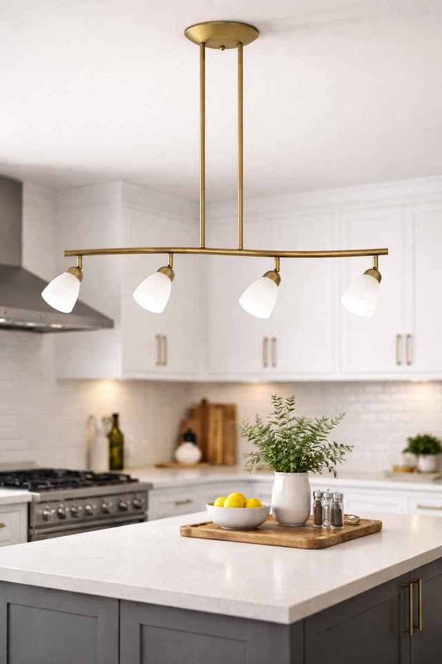 Globe Electric Suspended Track Light Fixture w/ Bulb