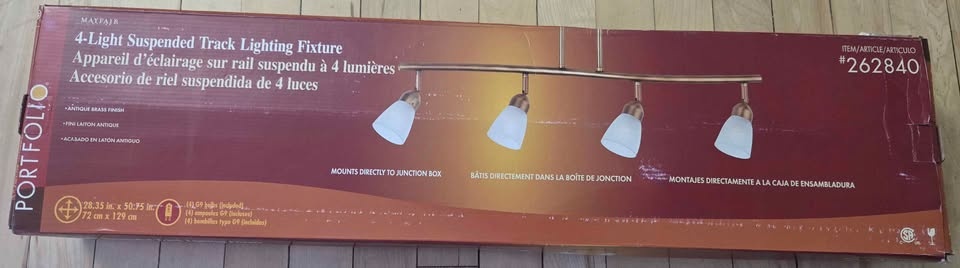 Globe Electric Suspended Track Light Fixture w/ Bulb - photo 3