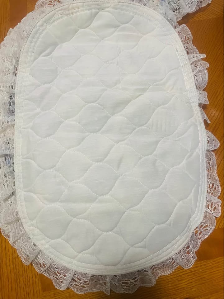 Set of 8 Vintage Floral Placement Mats With Lace Trim - photo 3