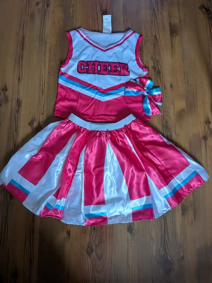 Brand new Girls cheerleader outfit set with matching hair clip - photo 2