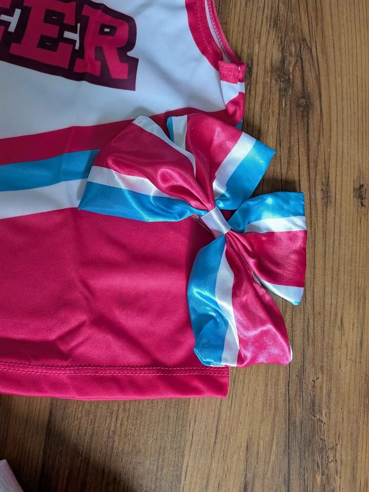 Brand new Girls cheerleader outfit set with matching hair clip - photo 5
