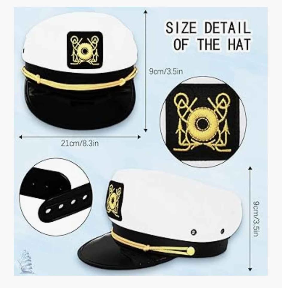 Brand new sailor captain hat with accessories for cosplay/ dress - photo 3