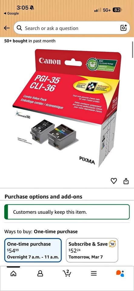 Canon Genuine PGI-35 and CLI-36 Ink Value Pack