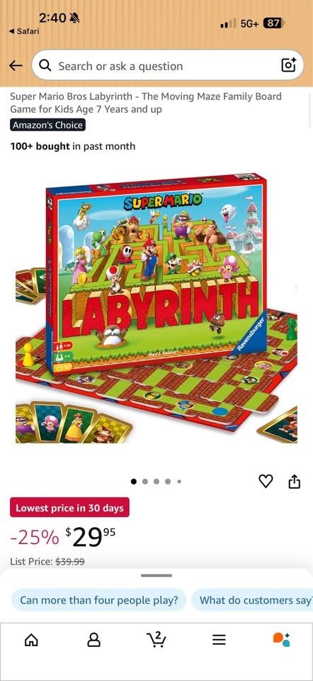 Super Mario Labyrinth Board Game - photo 2