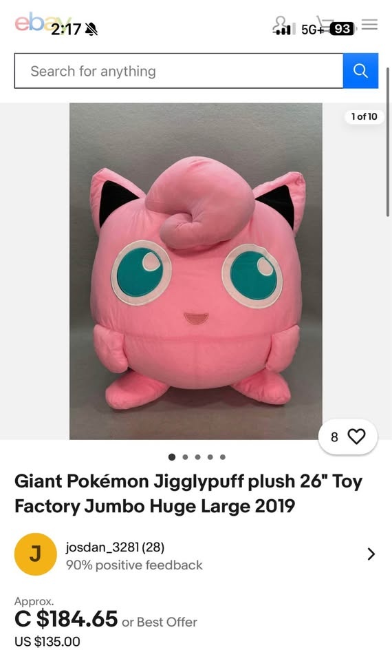 Giant Jigglypuff Plush - photo 2
