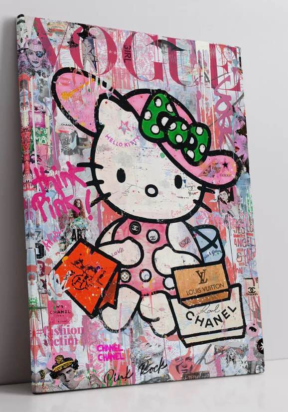 Hello Kitty 40x30 Canvas Painting - photo 2