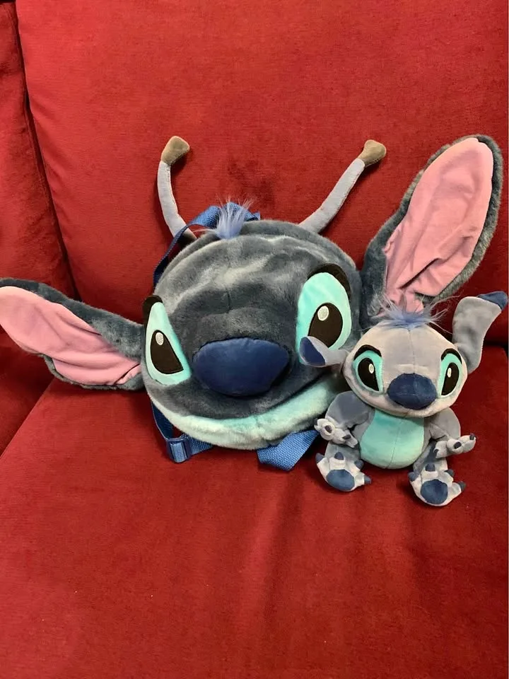 Disney Store Stitch Head Backpack with Stitch Plush thumbnail