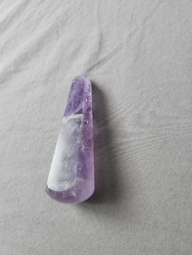Polished Amethyst Tower/Point Crystal - photo 3