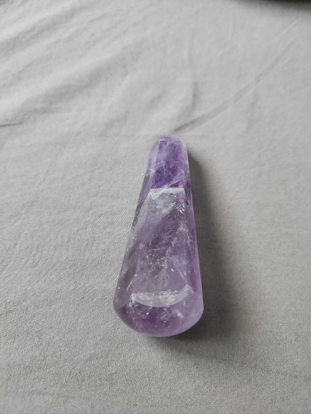 Polished Amethyst Tower/Point Crystal - photo 4