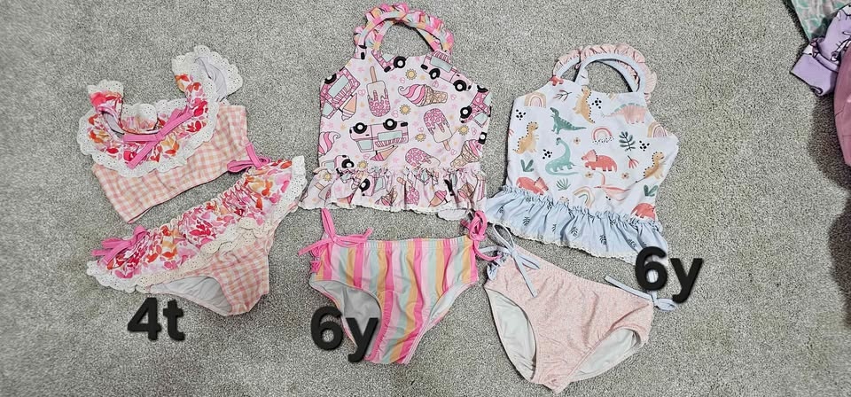 Little Girls Bathing Suits Size 4T, 4-5, 6