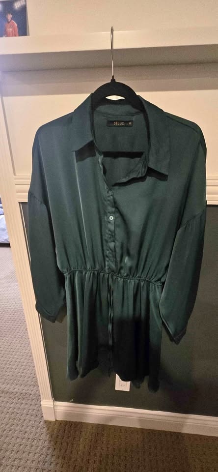 Forest Green party dress Large