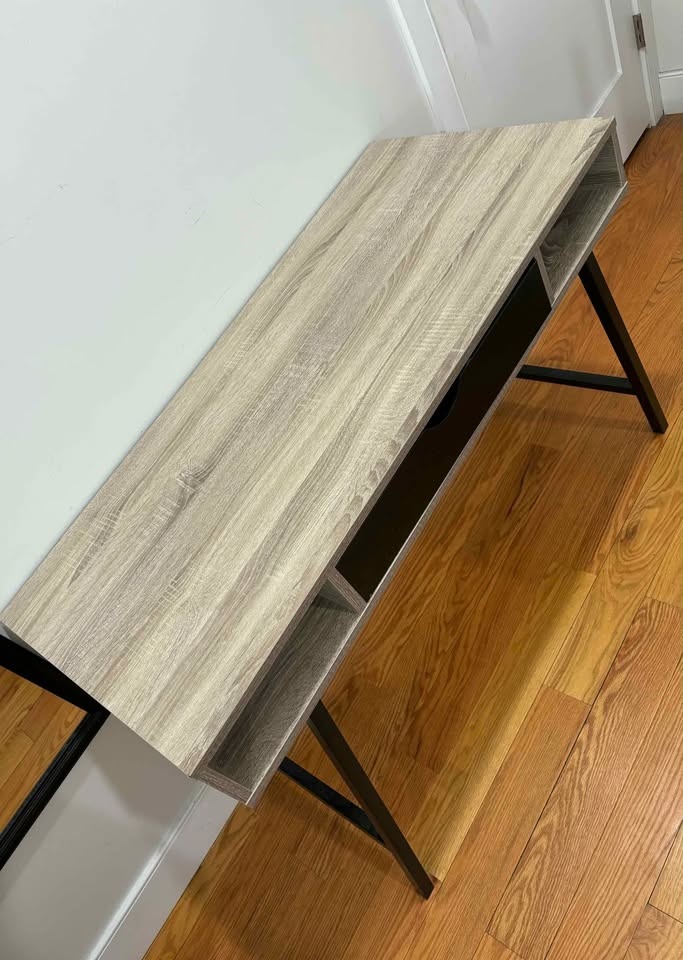 Modern Wood Desk / Console Table with Drawer - photo 3