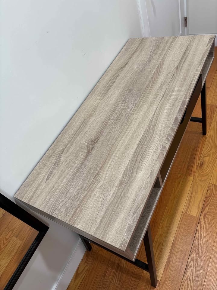 Modern Wood Desk / Console Table with Drawer - photo 4