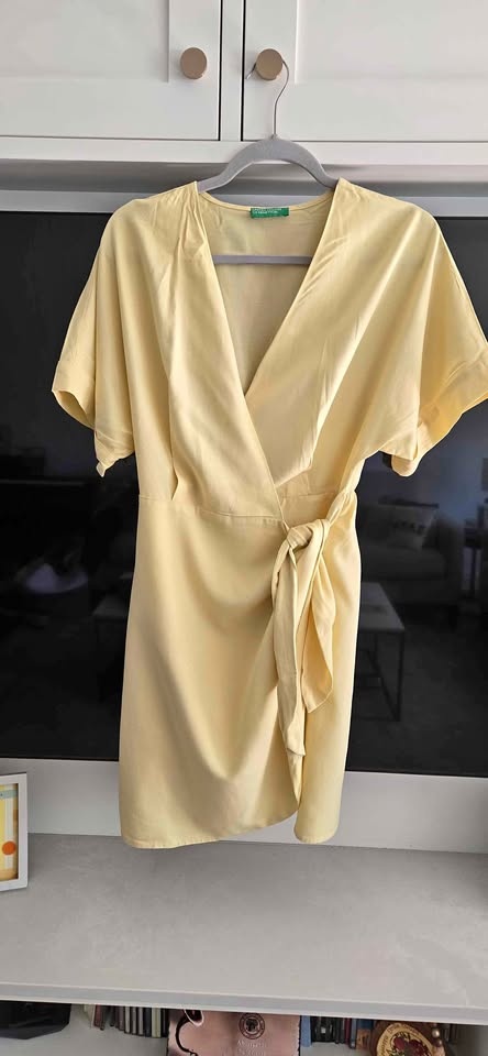 United Colors of Benetton Yellow Wrap Dress