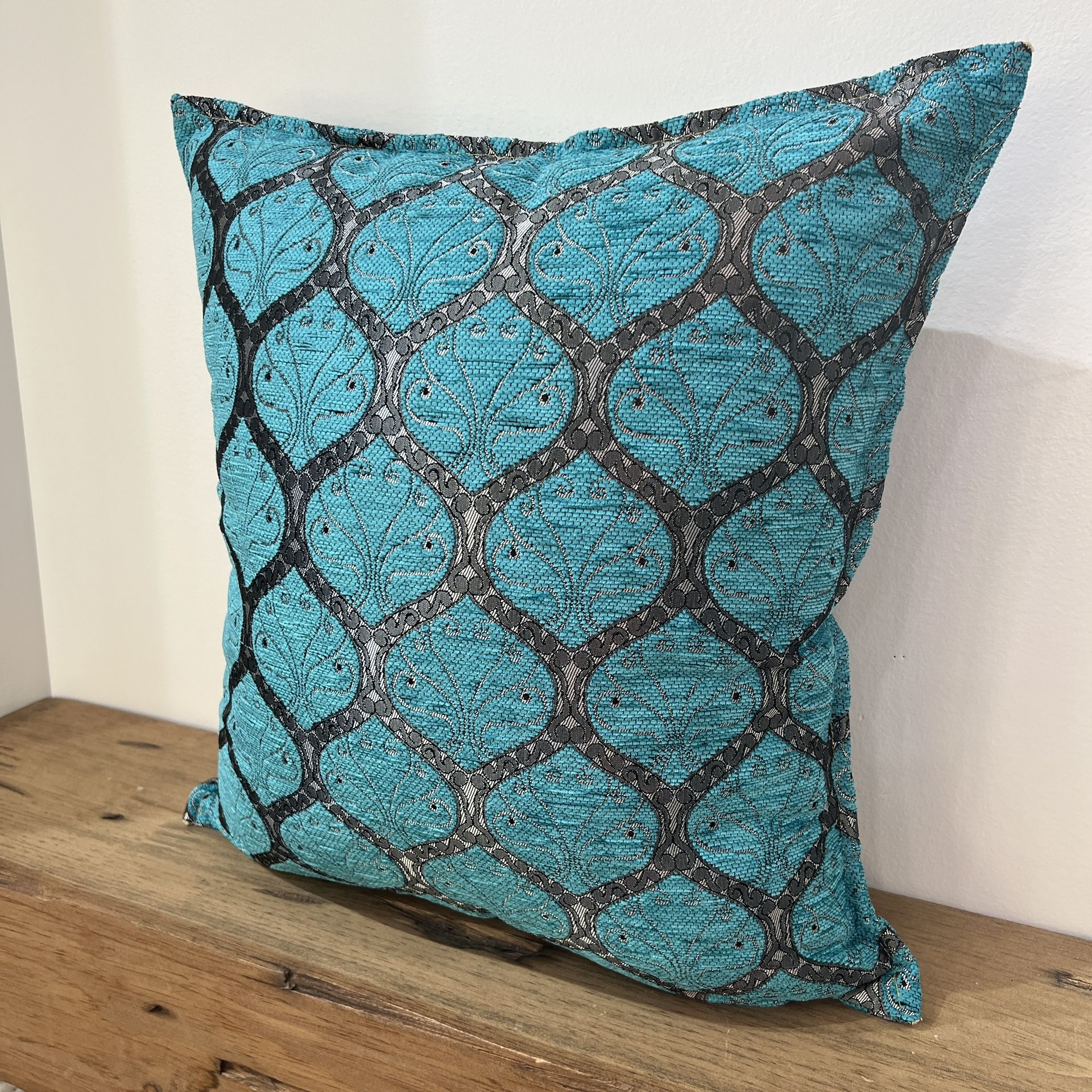 Turquoise Turkish Kilim Pillow Cover - photo 3