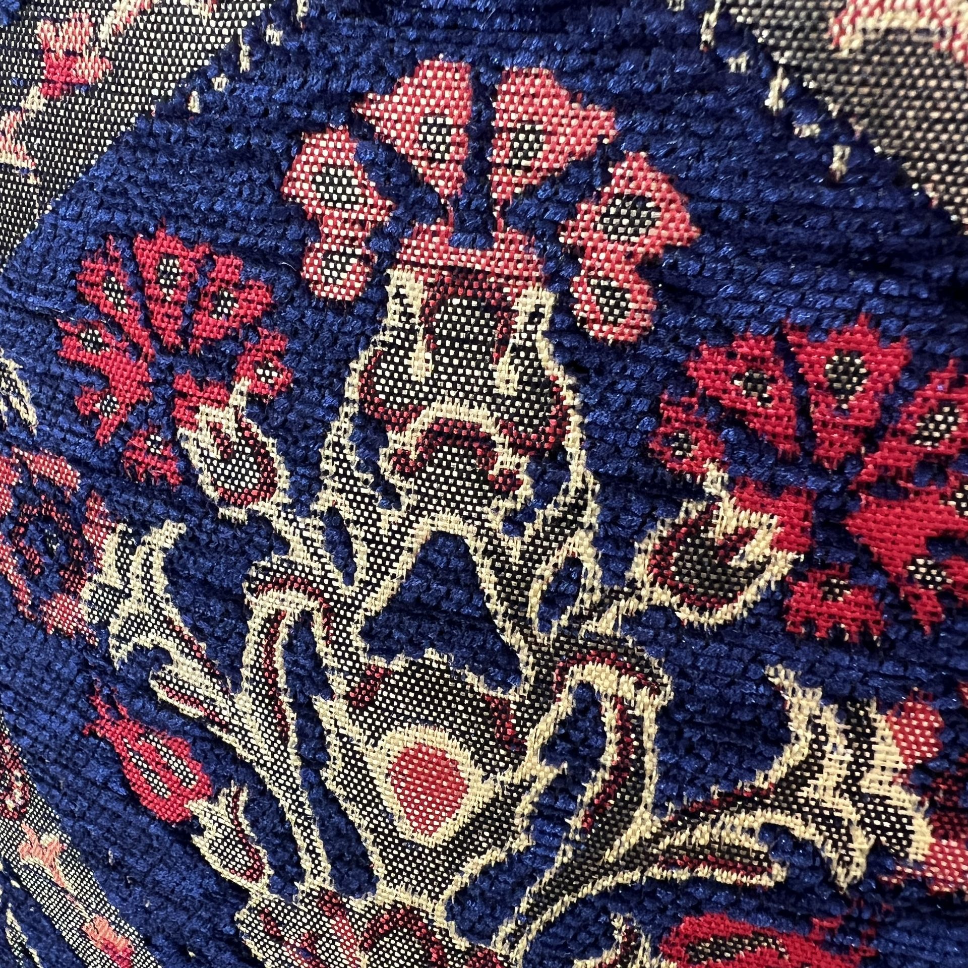 Dark Blue Turkish Kilim Pillow Cover - photo 4