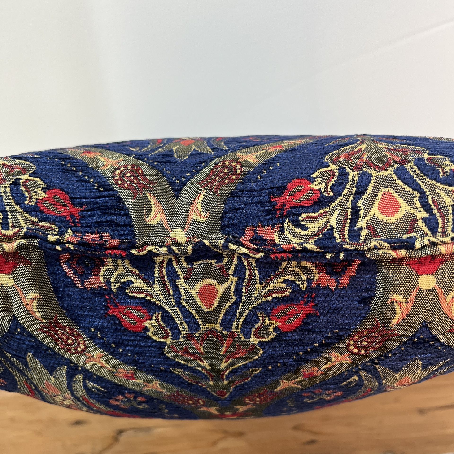 Dark Blue Turkish Kilim Pillow Cover - photo 5