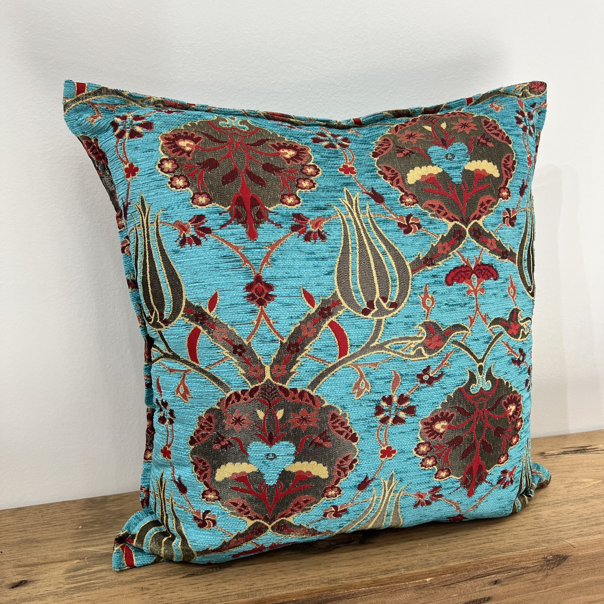Kilim Pillow Cover Turquoise Tulip Patterns - photo 2
