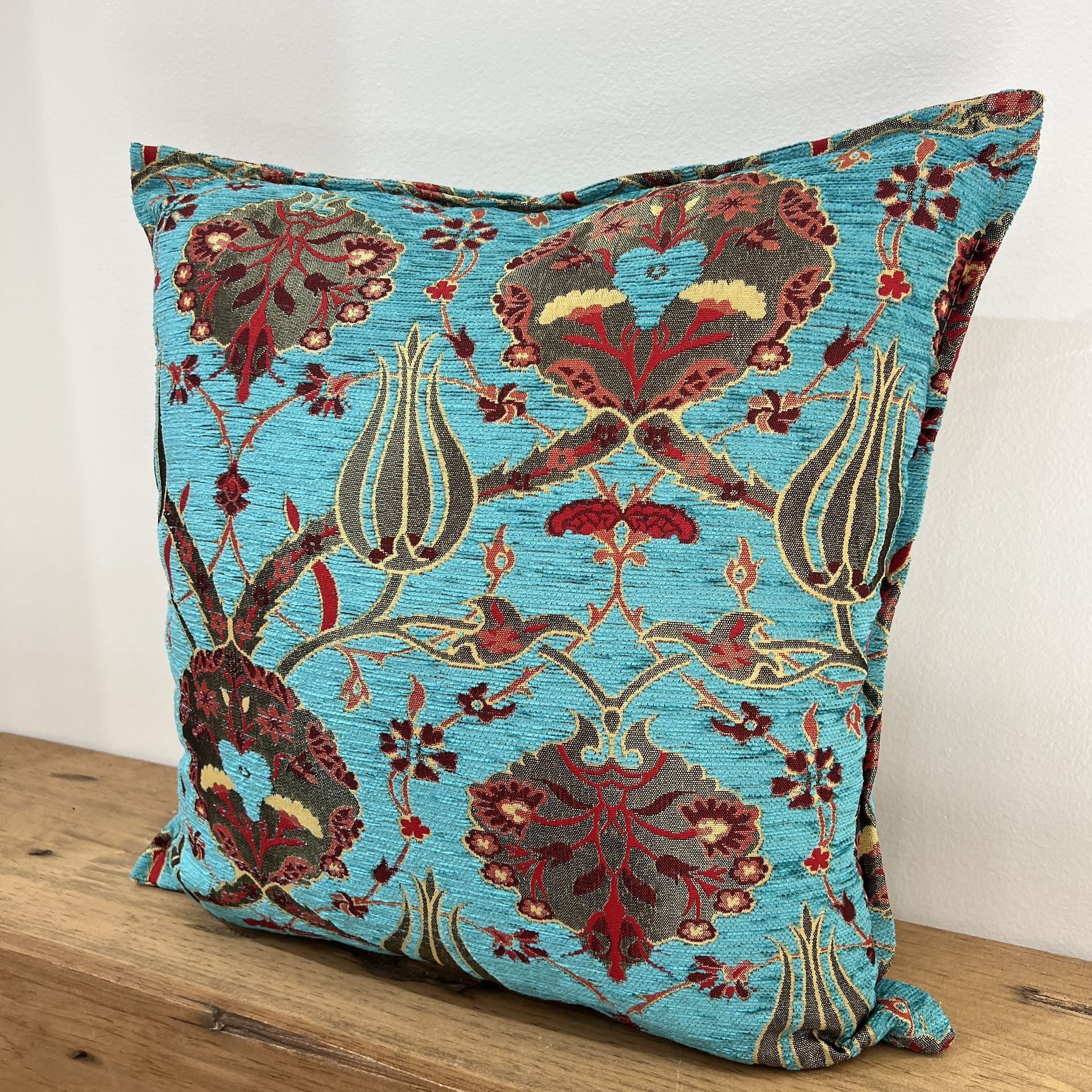Kilim Pillow Cover Turquoise Tulip Patterns - photo 3