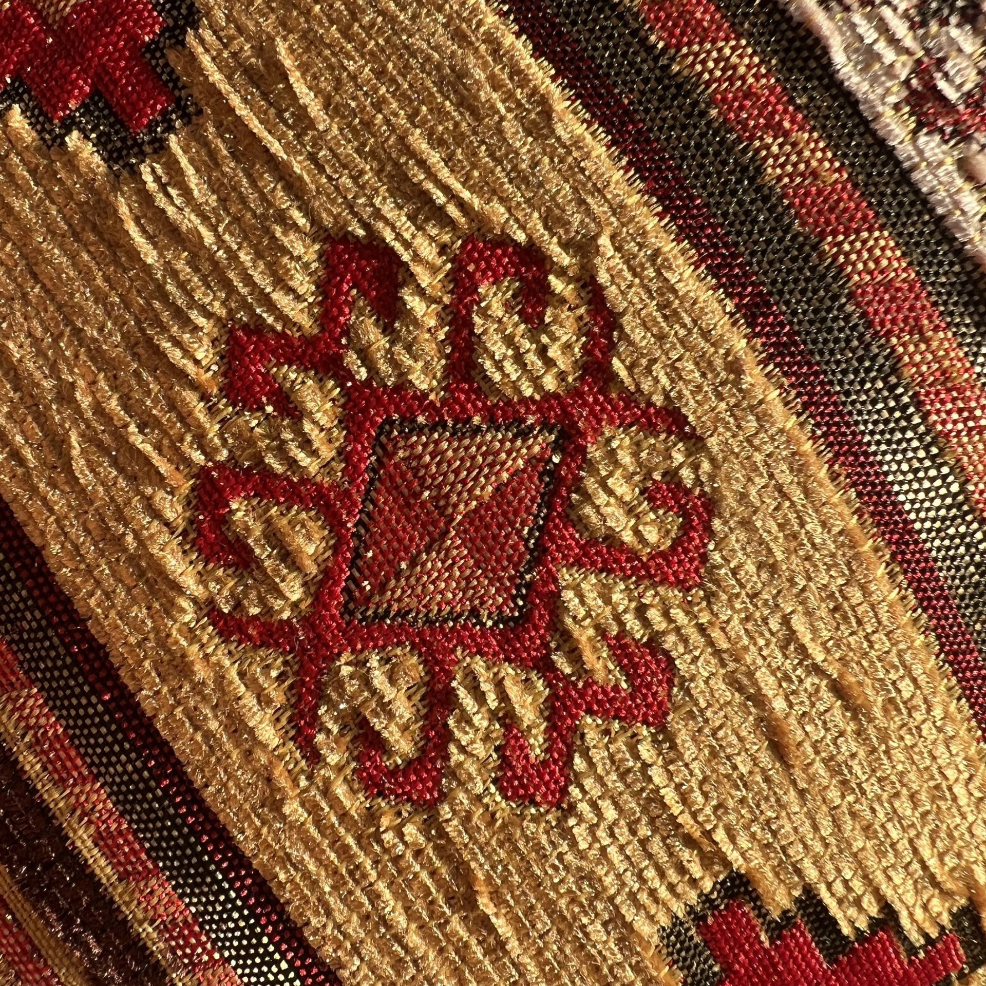 Chenille Kilim Pillow Cover: Boho Geometric Accent Gold Cushion - photo 4