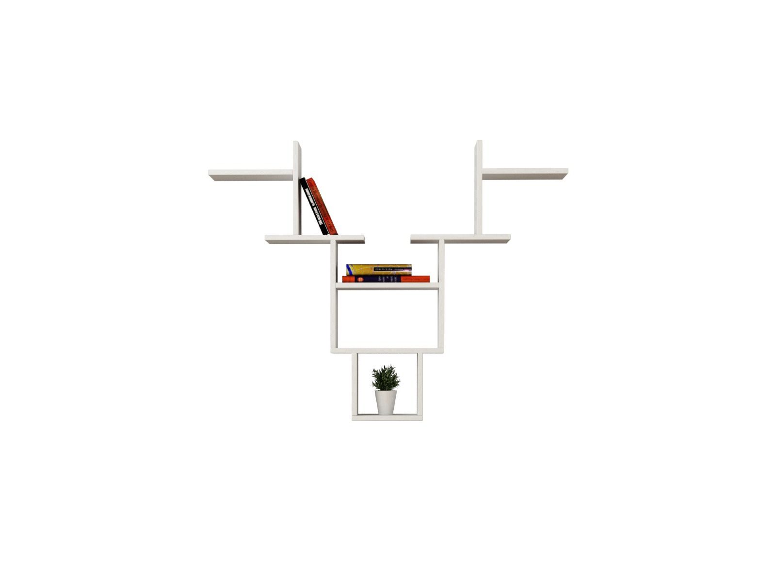 Deer Shape BookShelf / Wall Shelf White Brand New - photo 2