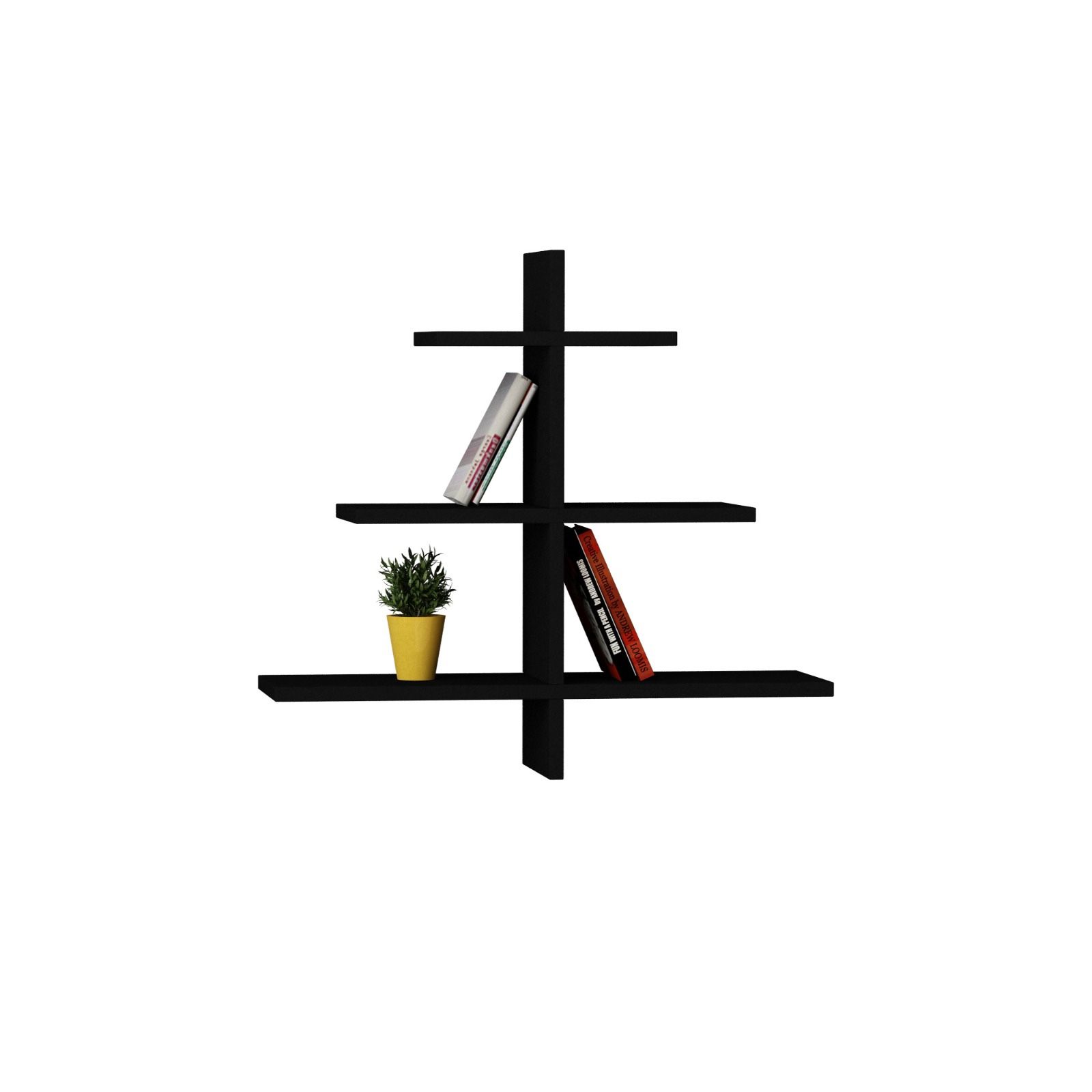 Black BookShelf / Wall Shelf - photo 2