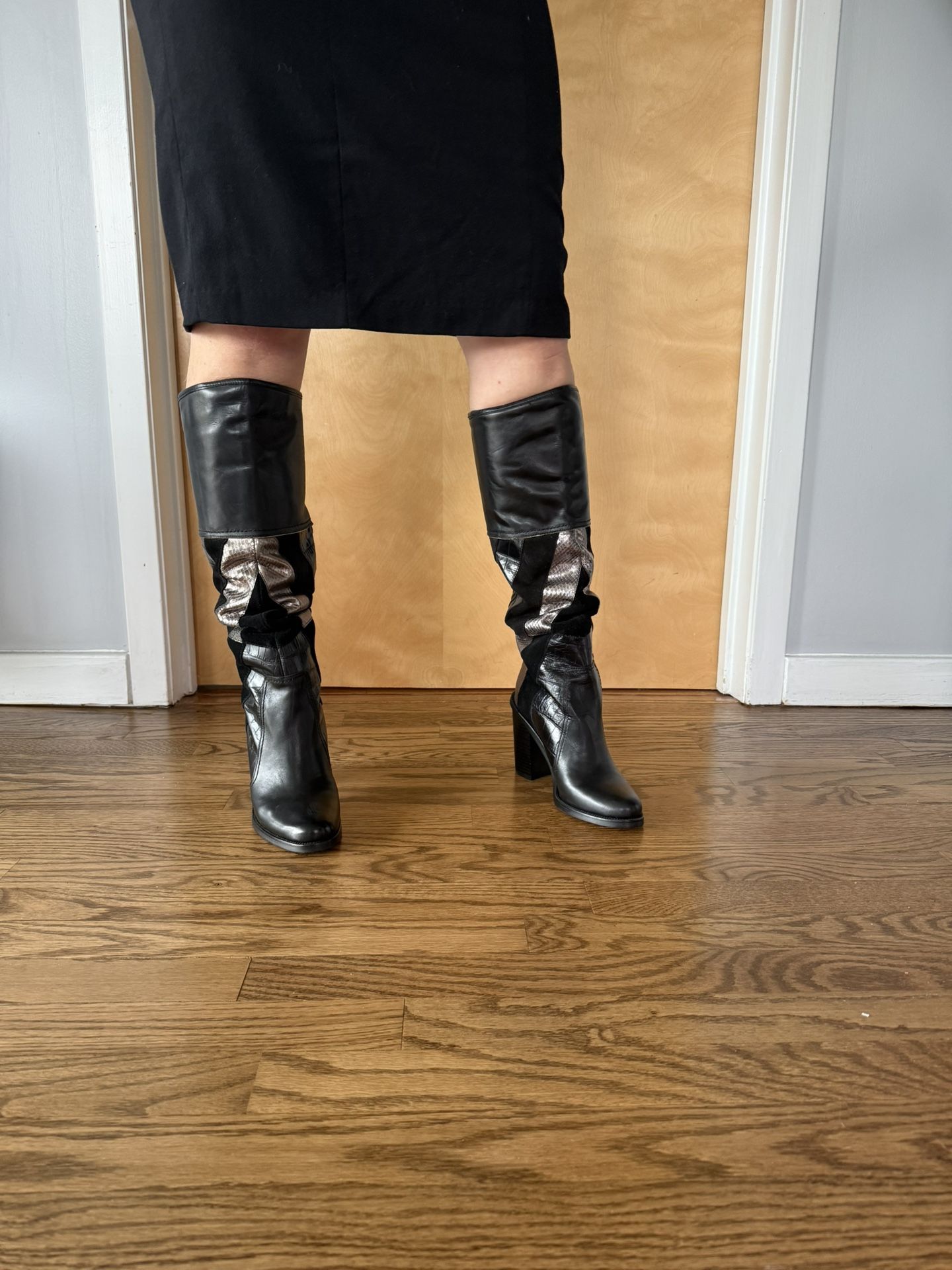 Aldo Knee-high Leather Boots Size 6.5 - photo 4