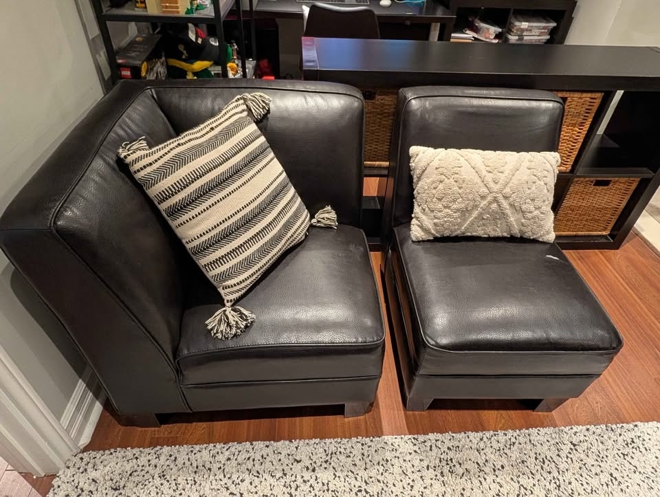 Modular Sofa 2 pieces - Faux Leather - photo 3