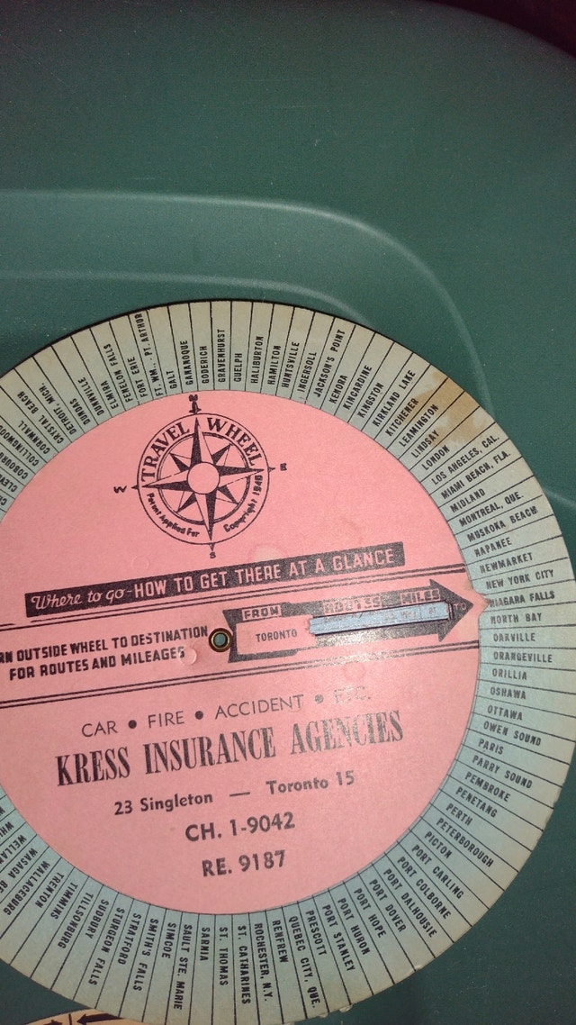 6 Vintage Information Wheels: Calendar, Travel, Phone, First Aid - photo 4