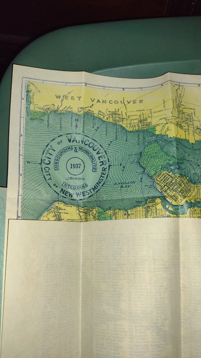 Vancouver Street Map 1937 - photo 2
