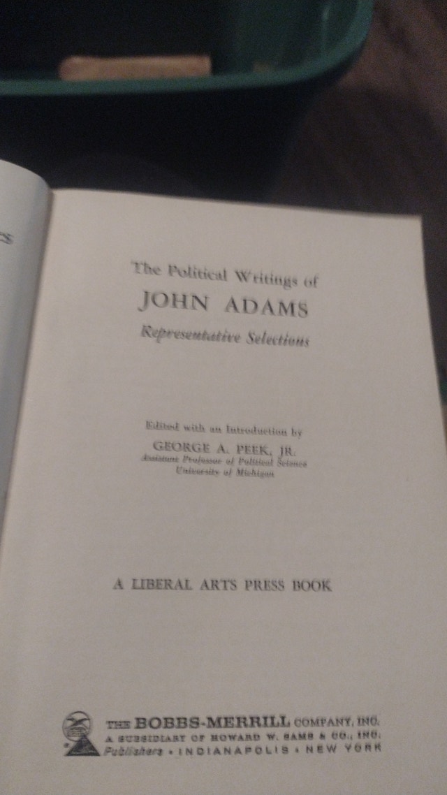 The Political Writings of John Adams - photo 2