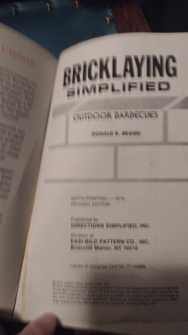 Bricklaying Simplified Book by Donald R. Brann - photo 2
