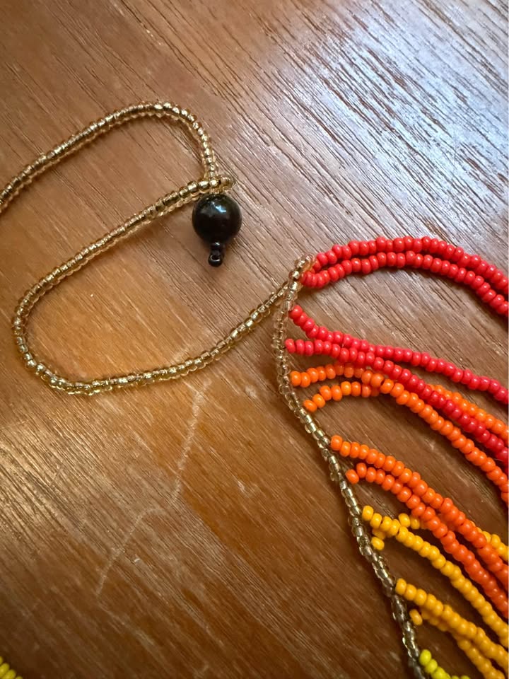 Multicolour Boho style beaded necklace - photo 2