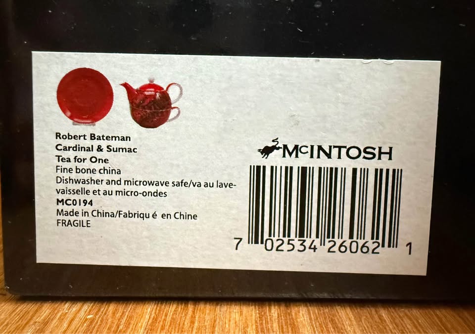 McIntosh “Cardinal & Sumac” Tea for One Set - perfect as a gift - photo 3