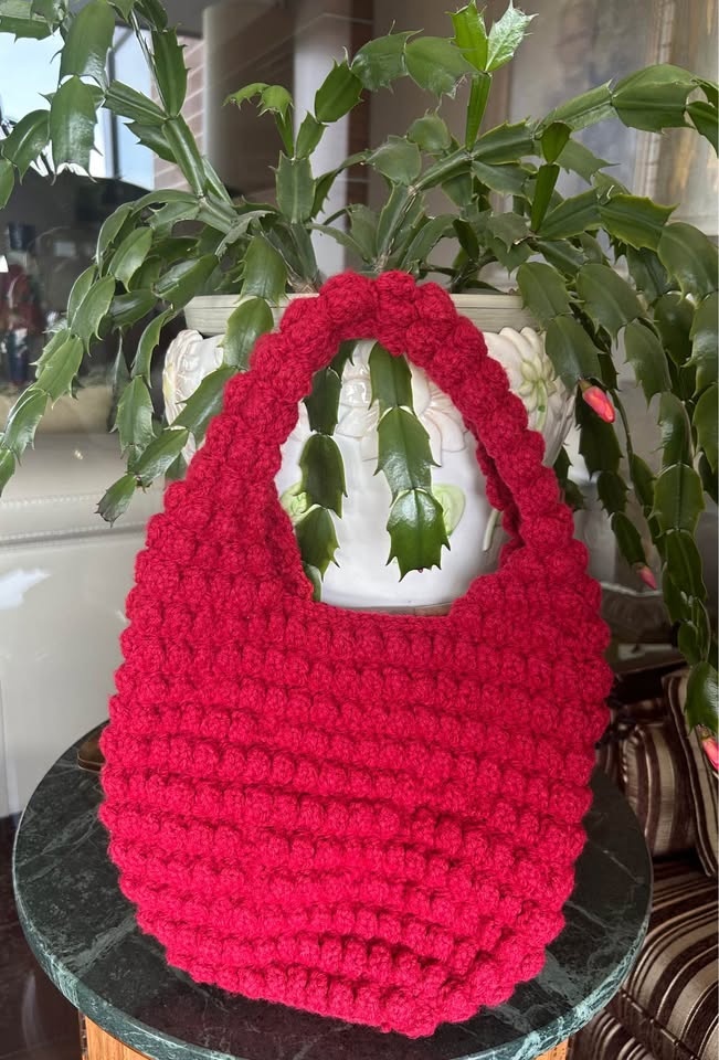 ❤️ Red Bubble Crochet Bag Handmade Red Bubble Bag – Timeless & S - photo 2