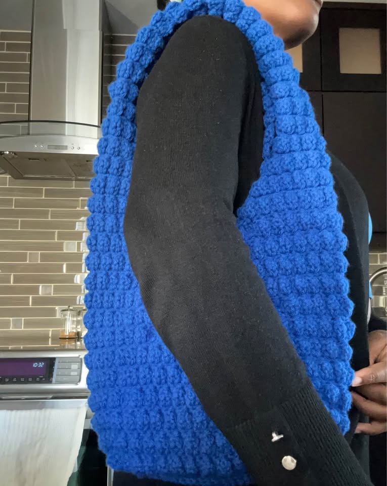 💙 Royal Blue Bubble Crochet Bag - photo 2