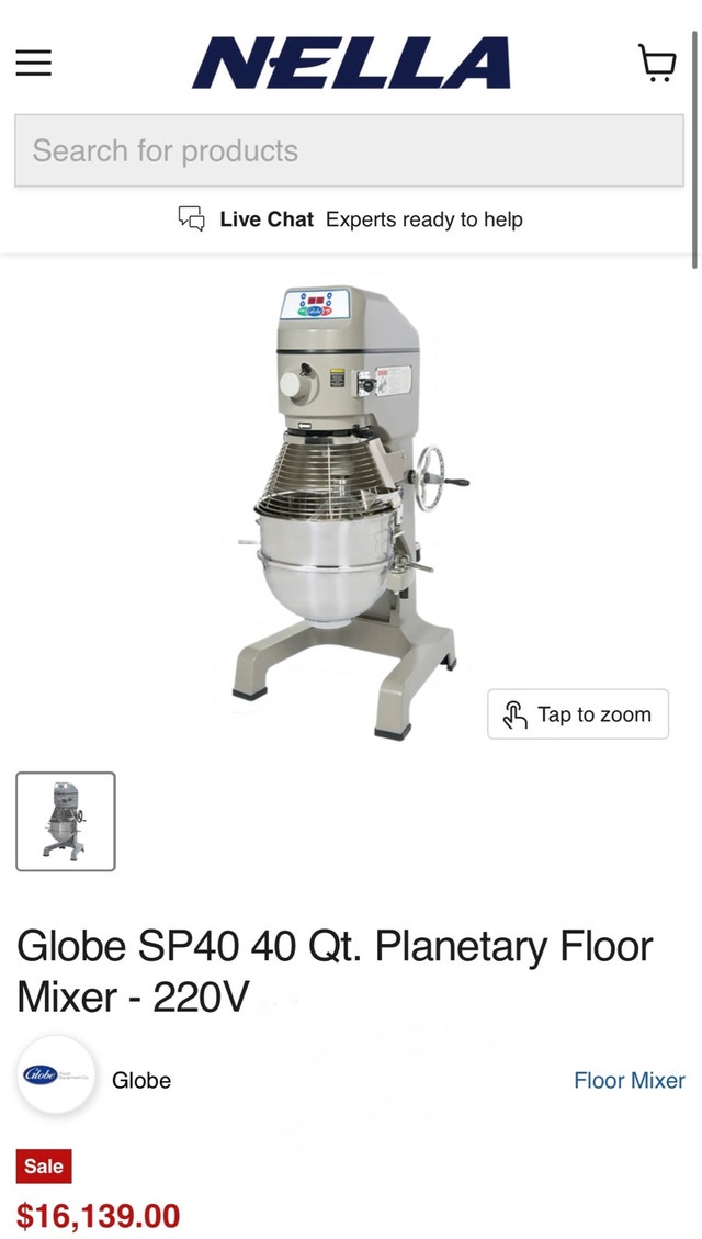 Commercial Globe 40 Quart Dough Mixer - Like New - photo 5