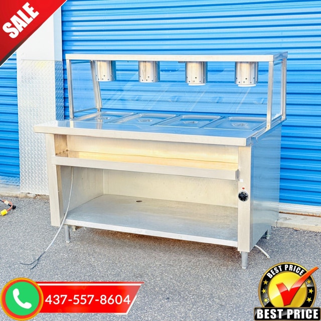 Commercial 4-Tub Hot Buffet Table with Sneeze Guard - photo 4