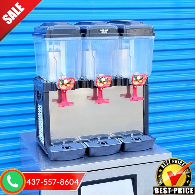 Commercial 3-Tap Refrigerated Juice Dispenser - Like New