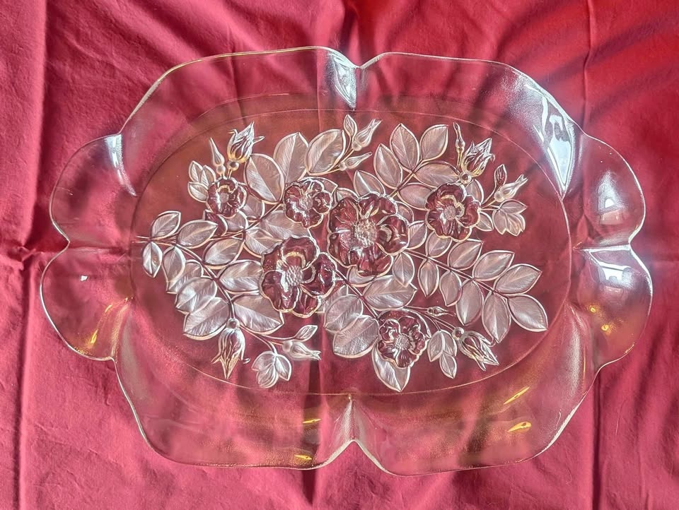 Vintage MIKASA Bianca Oval Platter - West Germany Crystal