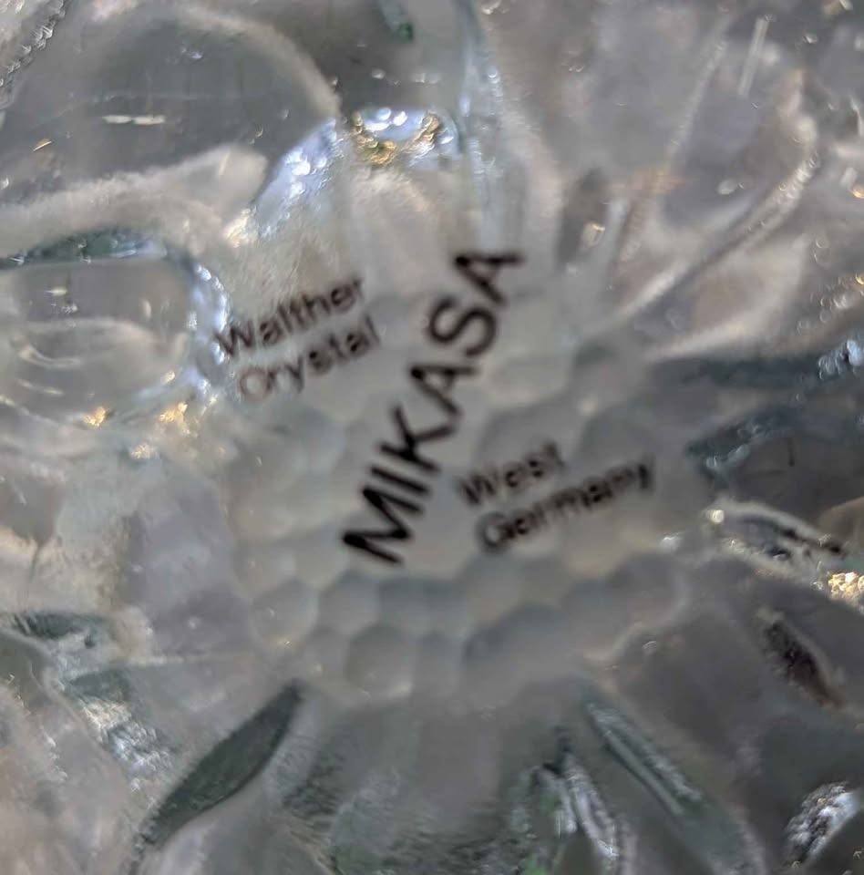 Vintage MIKASA Bianca Oval Platter - West Germany Crystal - photo 3